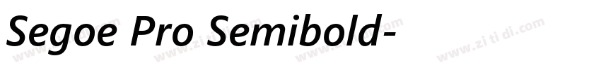 Segoe Pro Semibold字体转换